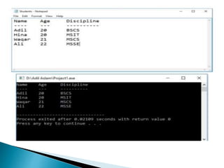 File handling in c++