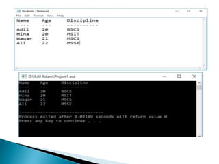 File handling in c++
