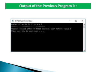 File handling in c++