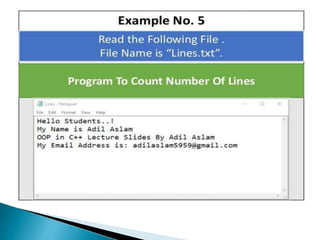 File handling in c++