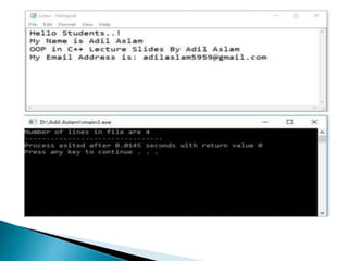 File handling in c++
