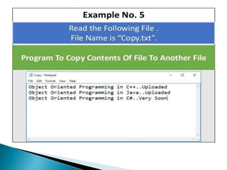 File handling in c++