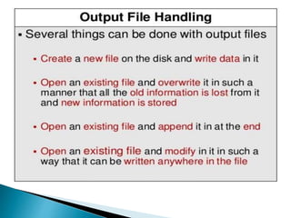 File handling in c++