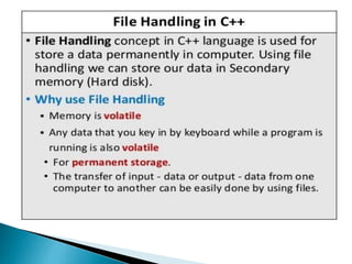 File handling in c++