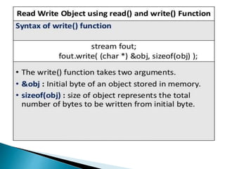 File handling in c++