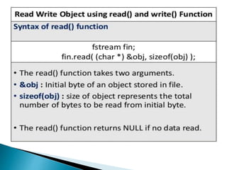 File handling in c++