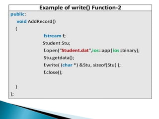 File handling in c++