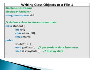 File handling in c++