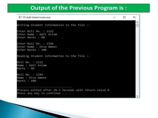 File handling in c++