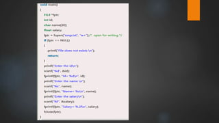 File Handling in C | PPTX | Operating Systems | Computer Software and ...