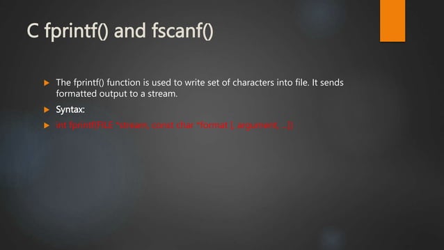 File Handling in C | PPTX | Operating Systems | Computer Software and ...