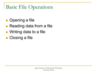 file_handling_in_c.ppt | Programming Languages | Computing