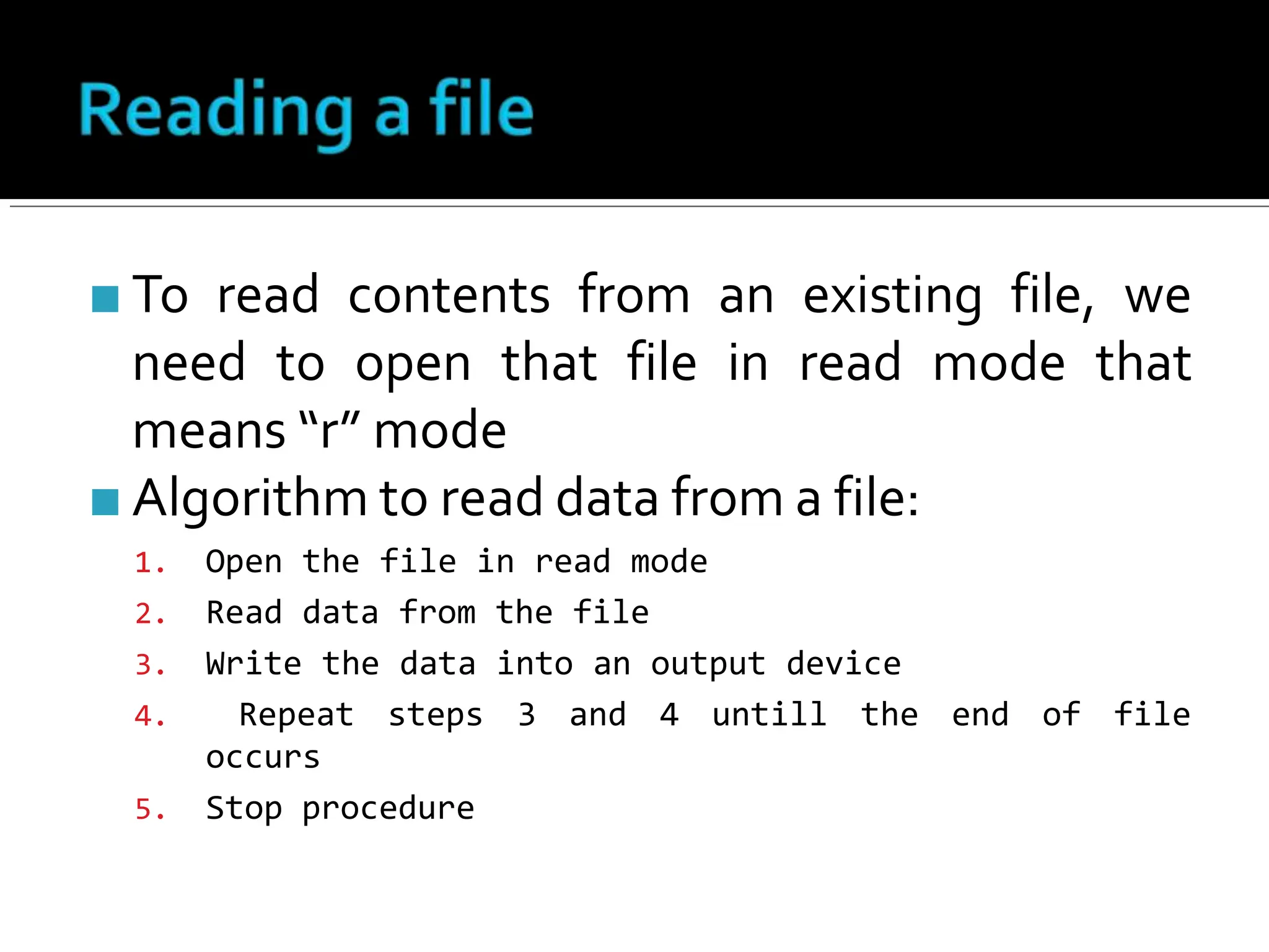 Presentation of file handling in C language | PPTX