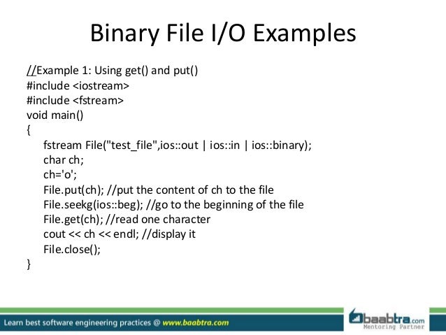 File handling in cpp