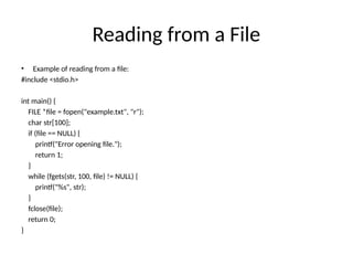 File_Handling_in_C_Programming for First Year Engineering | PPTX