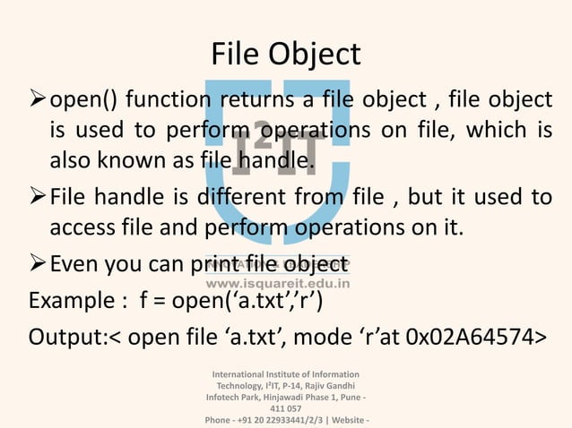 File Handling in Python | PPTX | Computing | Technology & Computing