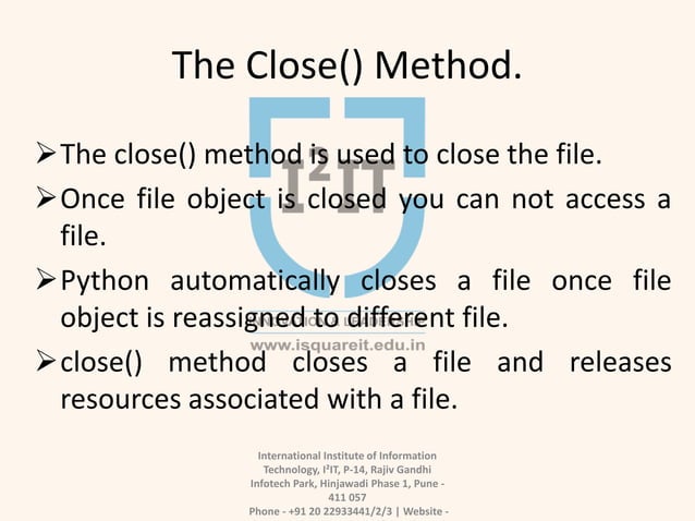 File Handling in Python | PPTX | Computing | Technology & Computing