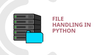 File handling in python basics for class 12 CBSE | PPTX