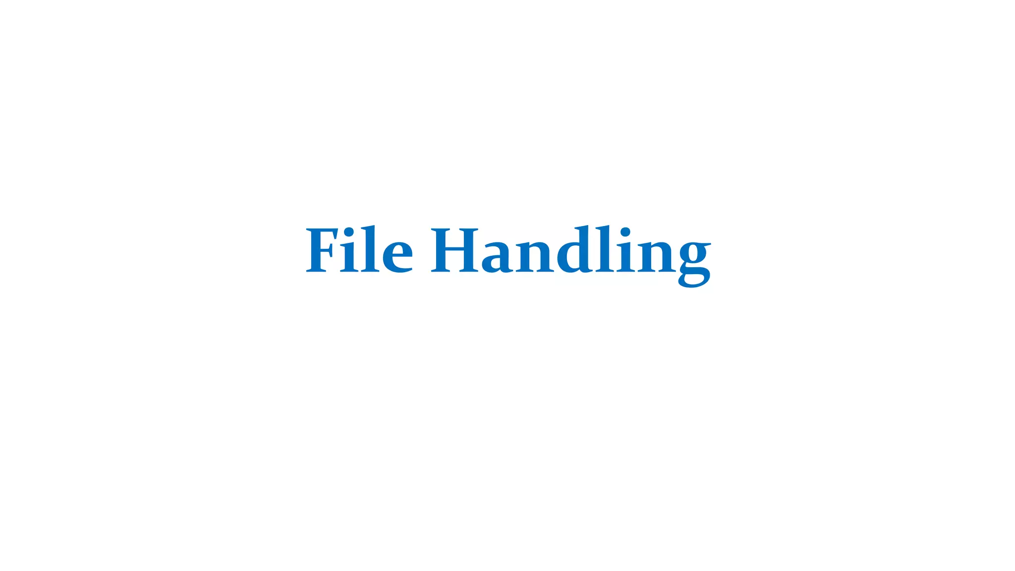 File handling in Python | PPT