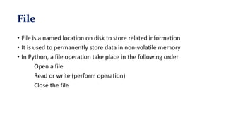 File handling in Python | PPT