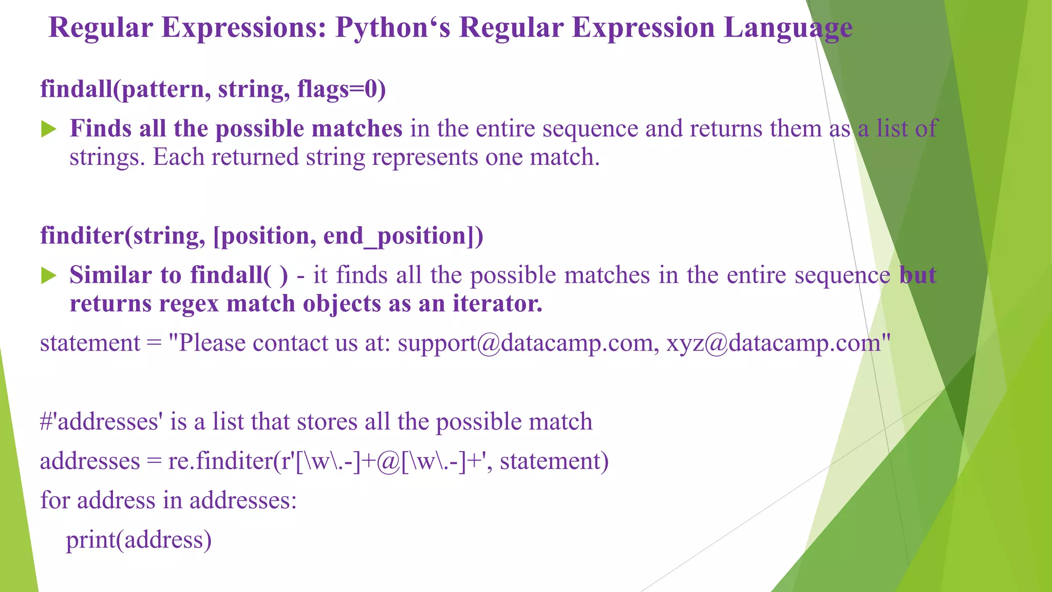 File handling & regular expressions in python programming | PPT