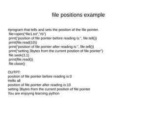 File handling and Dictionaries in python | PPT