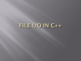 File io | PDF