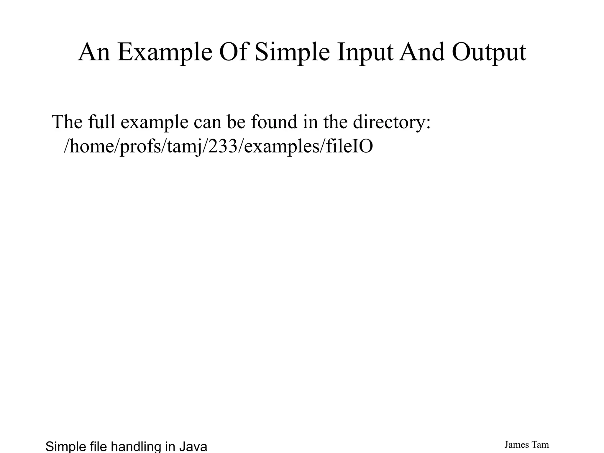File Io PPT File io ppt