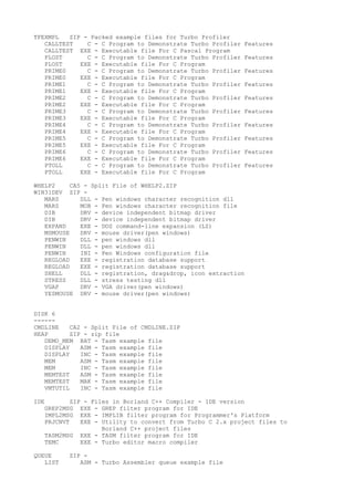 Filelist | DOC | Programming Languages | Computing