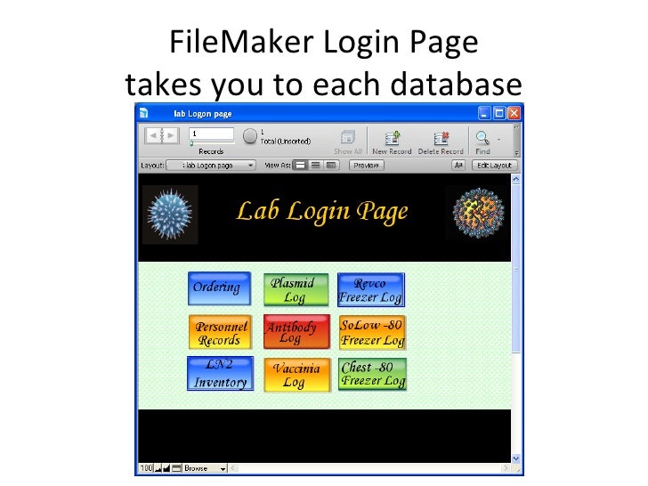 Share filemaker pro database - slowden