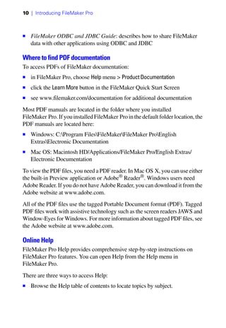 FileMaker Pro 10 - User's Guide | PDF