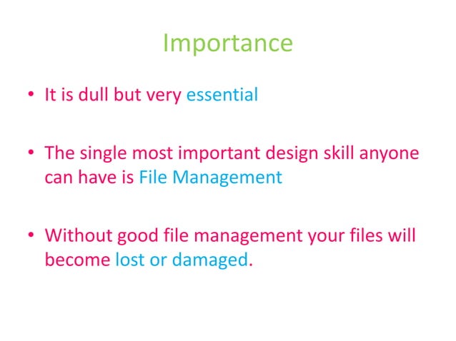 File Management | PPTX