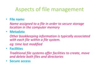 File Format In Computer Management File Management | PPTX