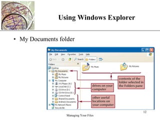 Using Windows Explorer My Documents folder 