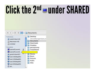 Click the 2nd   under SHARED
 