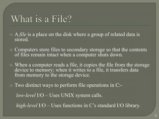 File Management in C | PPTX | Programming Languages | Computing