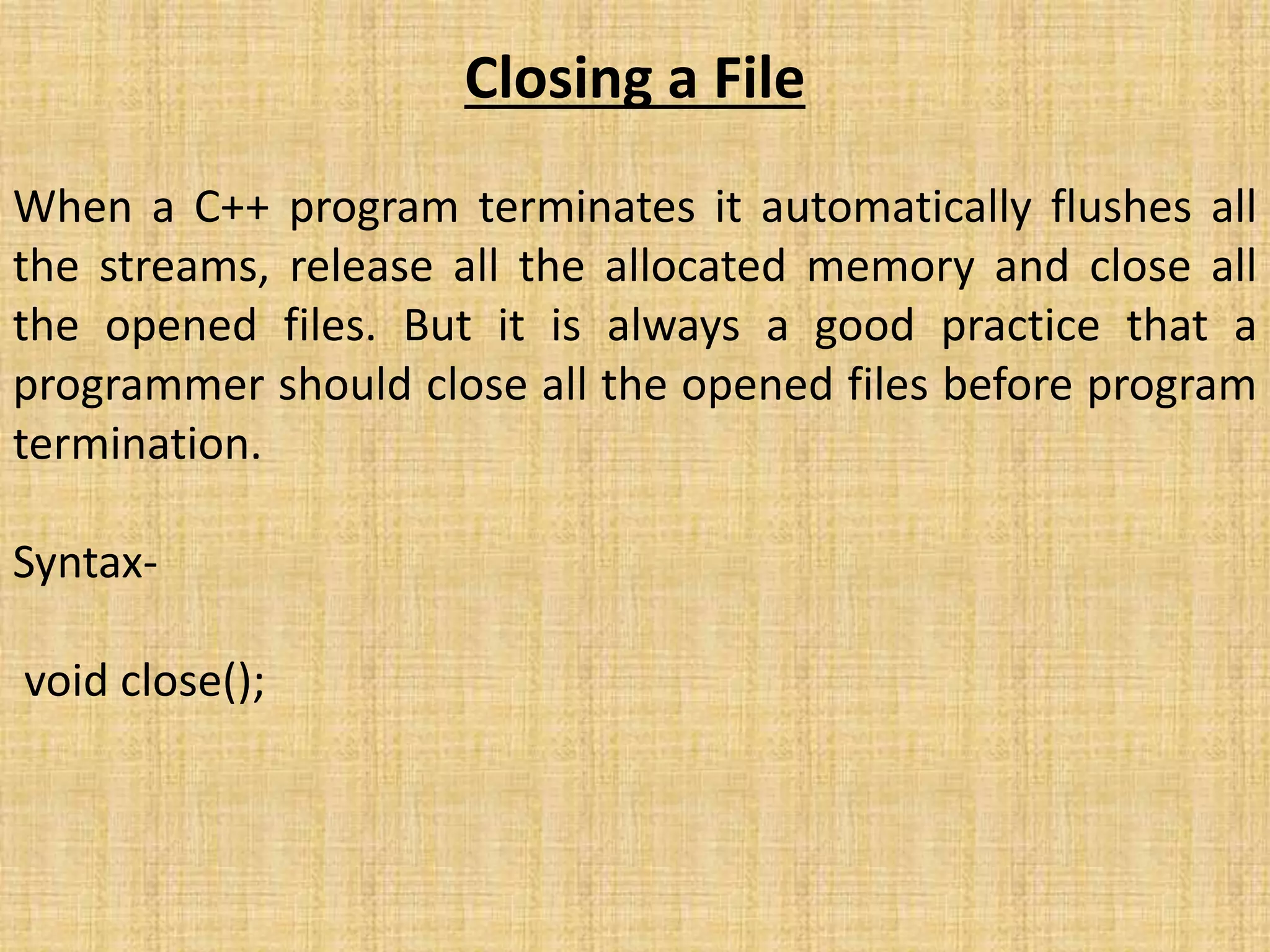 File management in C++ | PPTX