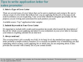 Application for the post of sales representative picture