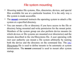 Comprehensive Overview of File System Mounting and Implementation in ...