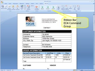 Ribbon Bar ECM Command Group 