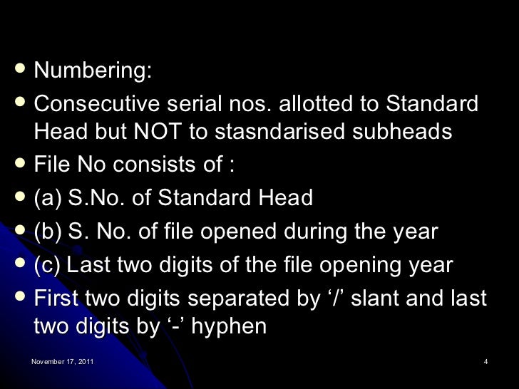 File numbering system
