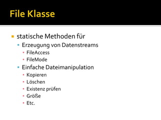 C# Workshop - File Operations