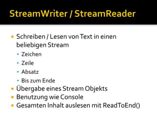 C# Workshop - File Operations