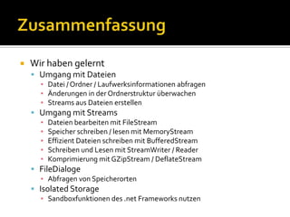 C# Workshop - File Operations