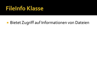 C# Workshop - File Operations