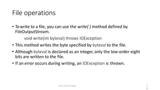 Various types of File Operations in Java | PPTX | Programming Languages ...