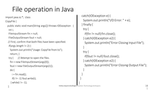 Various types of File Operations in Java | PPTX | Programming Languages ...
