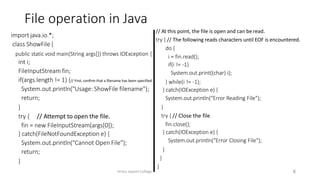Various types of File Operations in Java | PPTX | Programming Languages ...