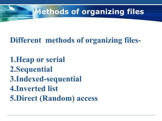 File organisation | PPT