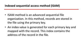 FILE ORGANIZATION.pptx | Databases | Computer Software and Applications